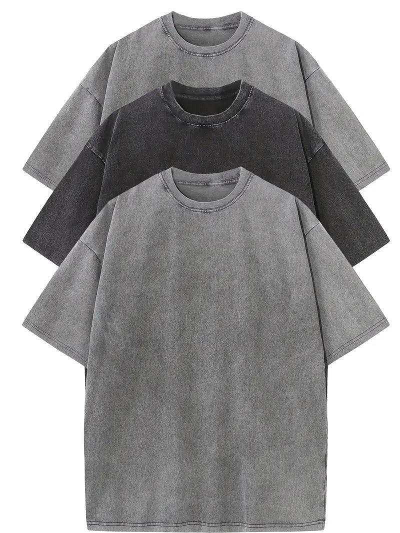 Essential Cotton Oversized Tee Set – 3-Pack