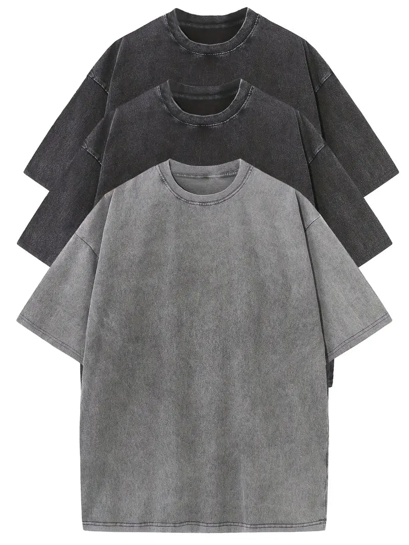 Essential Cotton Oversized Tee Set – 3-Pack