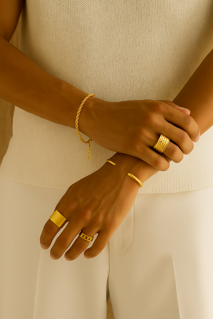 Elegante Handgemaakte Touwarmband  Zilverkleurig 3mm