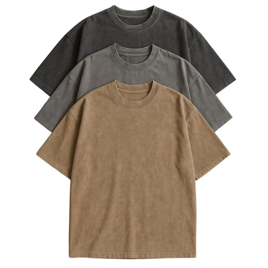 Essential Cotton Oversized Tee Set – 3-Pack